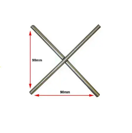 [MT612] X - Steel Fence and Gate Decorative Zinc Plate - 90mm x 90mm- Zinc Plated x 4mm Thick.webp