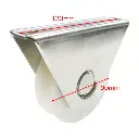 Sliding Gate External Wheel-Rollers for U Groove  White Nylon 90mm Stainless Steel Bracket (1).webp