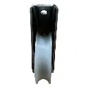 Sliding Gate External Wheel-Rollers for U Groove  White Nylon 90mm Stainless Steel Bracket.webp