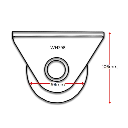 Sliding Gate Wheel U Groove 100mm External - Double Bearing.webp