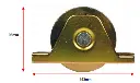 Sliding Gate Wheel-Rollers for U Groove 100mm Internal - Double Bearing.webp