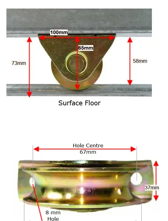 Sliding Gate Wheel U Groove 60mm External Double bearing.webp