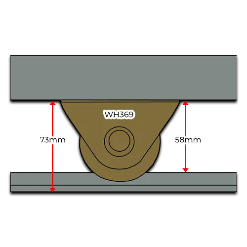 Sliding Gate Wheel-Rollers for U Groove 60mm External -  Double bearing -Each.webp