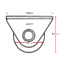 Sliding Gate Wheel U Groove 80mm External Double bearing.webp