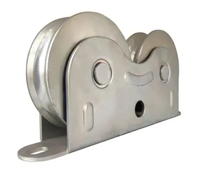 Sliding Gate Wheel U Groove 60mm 2 wheels with bracket Double bearing.webp