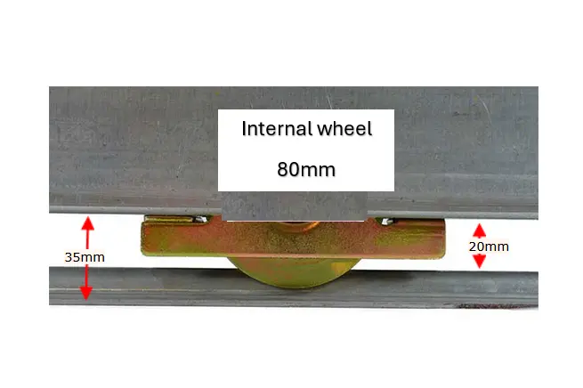 Sliding Gate Wheel for U Groove  80mm Internal -Double Bearing (1).webp