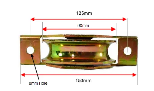 Sliding Gate Wheel-Rollers for U Groove 90mm Internal - Double Bearing.webp