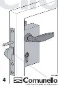 Comunello Sliding Gate Lock for 40x40mm gate frame Complete Kit.webp
