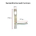 Lockwood Insert Mortice Lock Handle - Oval, 3582-3782, Internal Plate - Stainless Steel in Satin Chrome Silver.webp