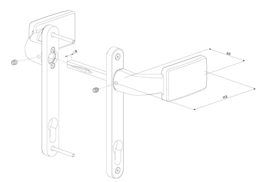 Gate Handle Aluminium with fixed and-or rotating operation Locinox 3006FIX (1).webp