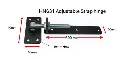 Adjustable Strap Hinge 20mm pin 300mm long in Black -for Timber Gates - 1 hinge only (1).webp
