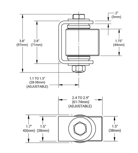 Aluminium BadAss Hinge for Gates upto 270 kg - Each.webp