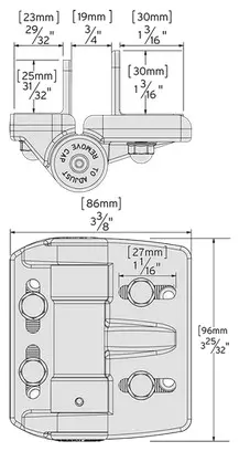 TruClose Mini-Multi Adjust Self Closing Gate Hinge For Square Post 25kg.webp