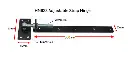 Adjustable Strap Hinge 24mm Pin 600mm long in Black - Ideal for Timber Gates (1 hinge) (1).webp