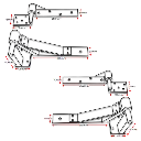 Heavy Duty Rising hinges or Up Hill Hinges Type B for Swing Gates- Both (LH & RH) .webp