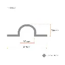 Swing Gate Hot Dip Galvanized Pipe Hinge Strap (Loose Fit, 25NB, Low, Diamond Hole) - Strap Part Only.webp