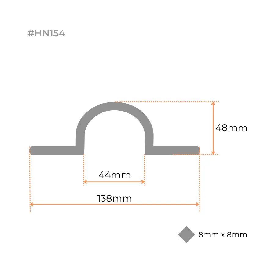 Swing Gate Hot Dip Galvanized Pipe Hinge Strap (Loose Fit, 32NB, Diamond Hole) - Strap Part Only (5).webp
