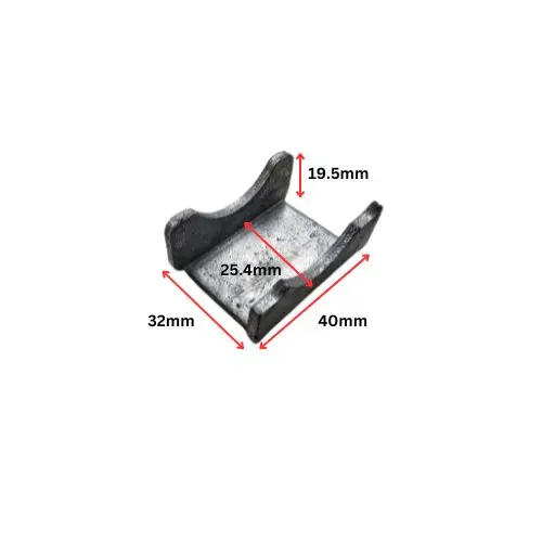 Hot Dip Galvanized Strap Hinge Attachment for Tube (25NB) - Cover Part Only.webp
