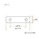 Hot Dip Galvanised Back Plate size 116x40x5mm- A plate only.webp