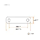 Hot Dip Galvanized Back Plate (98x25x5mm) - Plate Only.webp