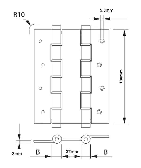 316 Marine Grade Stainless Steel Self-Closing Hinge - Double Action - Single (2).webp
