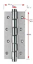 Single Self Closing Hinge - Stainless Steel - 316 Marine Grade.webp