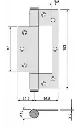 Self Closing Stainless Steel Interleaf Hinge Single Action - 1 hinges.webp