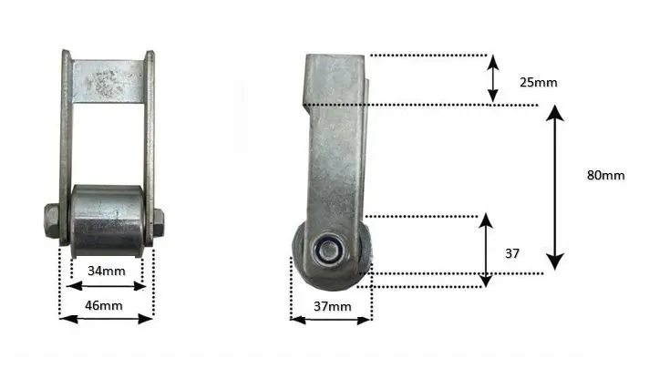 Steel 180 Degree Weld on Hinges for Bifold-  Gates up to 60 kg - Each.webp
