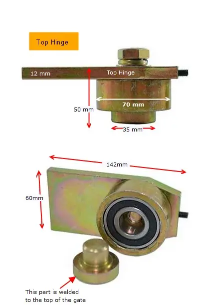 Swing Gate Weld on Bearing Hinges for Gate up to 600kg - PAIR.webp