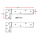 Steel Strap Timber Gate Hinge 300x50mm 14mm LH (Zinc) - pair .webp