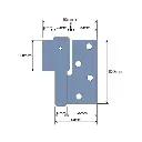 Heavy Duty Swing Gate Hinge Weld to Screw  19mm RH- pair- Zinc.webp