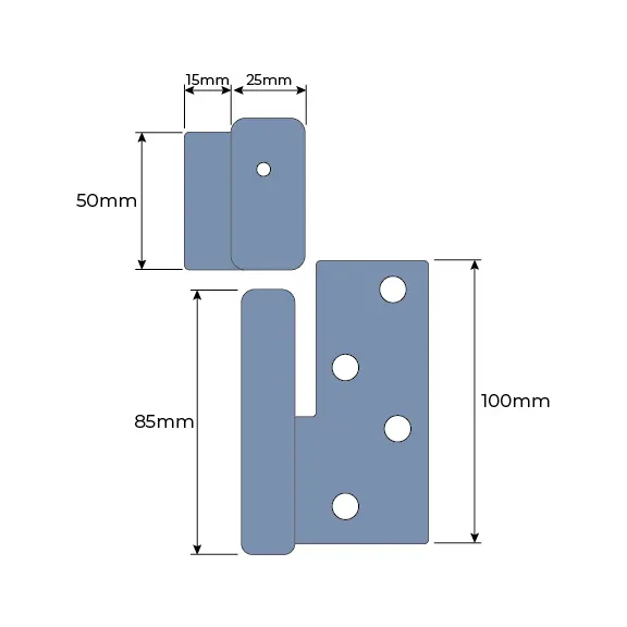 Heavy Duty Swing Gate Hinge Weld to Screw  19mm RH- pair- Zinc (1).webp