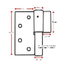 Heavy Duty Swing gate Weld to Screw Hinge 25mm LH - pair- Zinc plated.webp