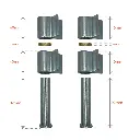 Swing Gate hinges Shackle Weld on Hinges 20mm pin Zinc Plated (Pair).webp
