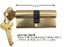 [KB903] Euro Key Barrel, 90mm Full Cylinder, Keyed Different - Brass.webp