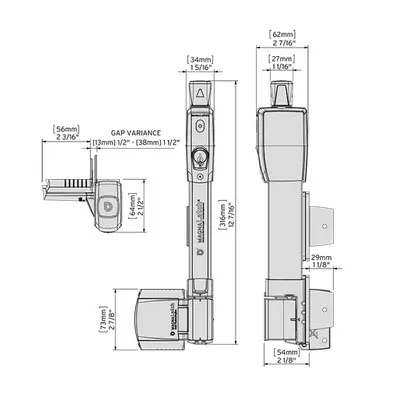 D&D Magna Latch ML3VPLA Vertical Pull Magnetic Gate Lock series 3 (3).webp