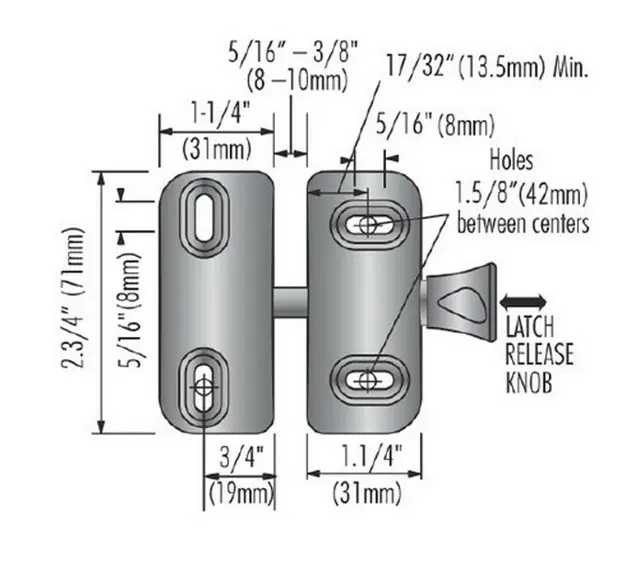 MagnaLatch MLSPS2 Side Pull Magnetic Gate Lock General Purpose Pool Safety.webp