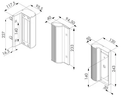 Locinox Electro Magnetic Lock 600Kg With Handle - Silver.webp