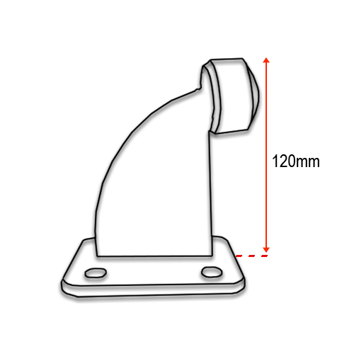 Sliding Gate End Stopper Floor mount 118mm.webp