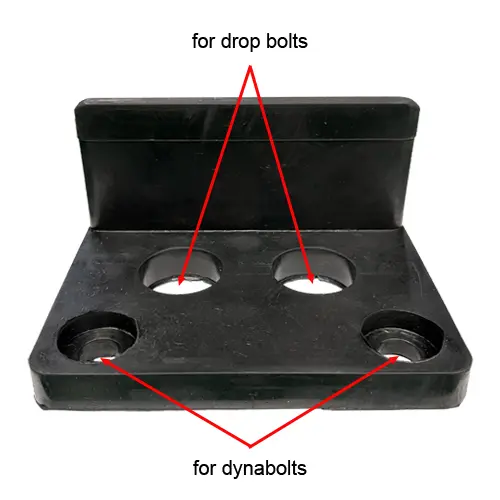 Swing Gate End Stopper- Rubber bolt down 66mm high .webp