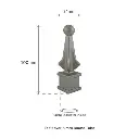 Aluminium Fence Spear_ Cardinal Female Square Base to fit 19mm Round Tube.webp
