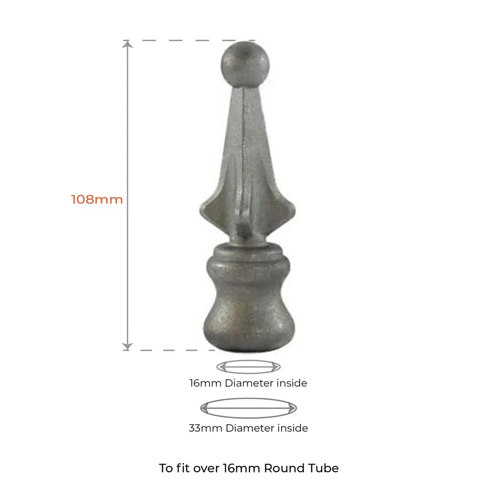 Aluminium Spear_ Cardinal Female to fit 16mm Tube.webp