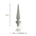 Aluminium Spear Top Spear Knight male 20mm square.webp