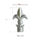 Aluminium Spear_ Queen Female for 19mm Round Tube.webp