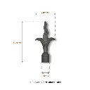 Aluminium Spear Top Fence-Picket Snake female 19 mm .webp