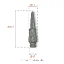 Tulip Female Aluminium Fencing Spear Top for 19mm Tubem round H200 x W45.webp