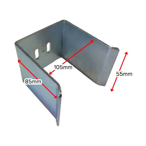 Steel Sliding Gate Holder for gates size 100mm - Small - Zinc plated.webp
