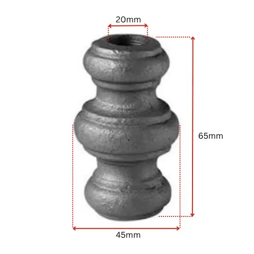 Cast Bushes-Rook size 70x42mm for Round tube 20mm Dia.webp