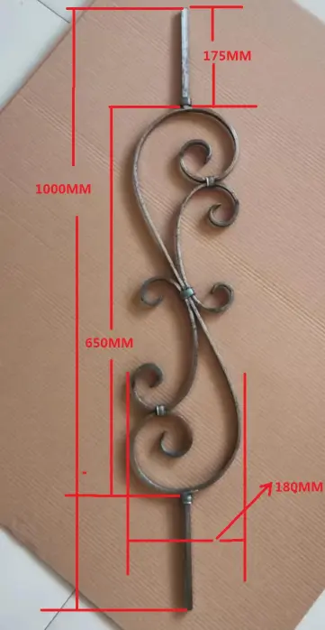 S Scroll 1000x180x12x6mm Spiral Scroll Wrought Iron Baluster.webp