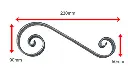Gate & Fencing SS - Scroll  230x90x50x20x6mm.webp